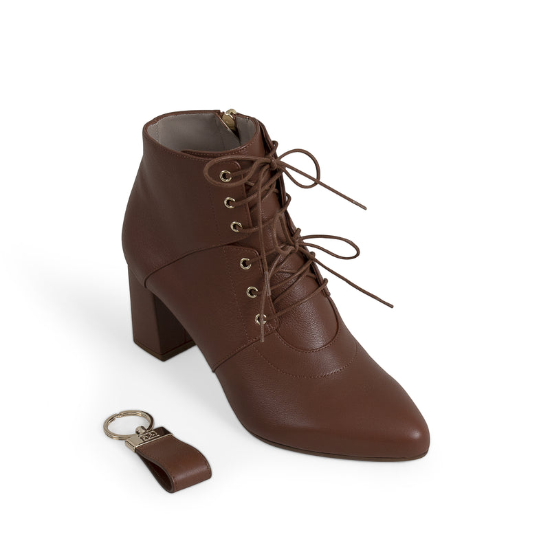 Keyring Carla Cognac