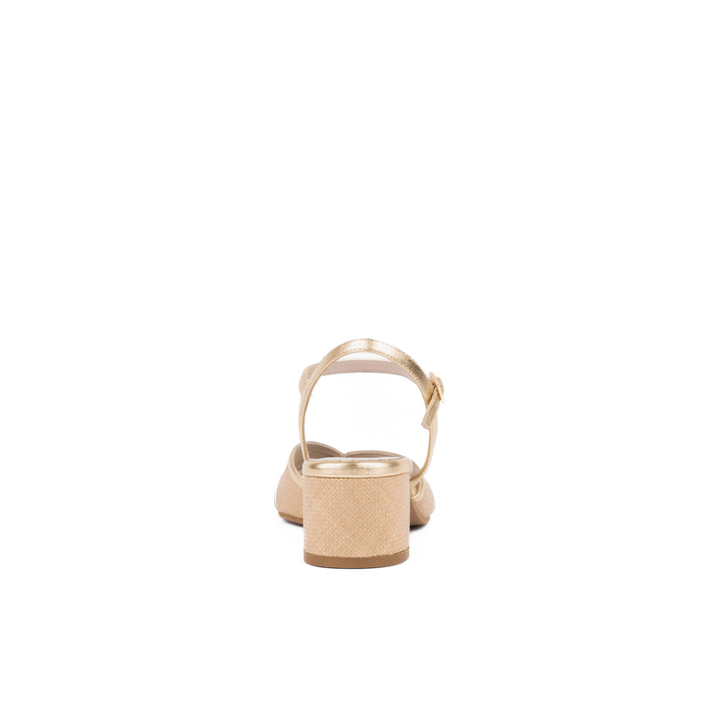 Caroline Raffia Gold