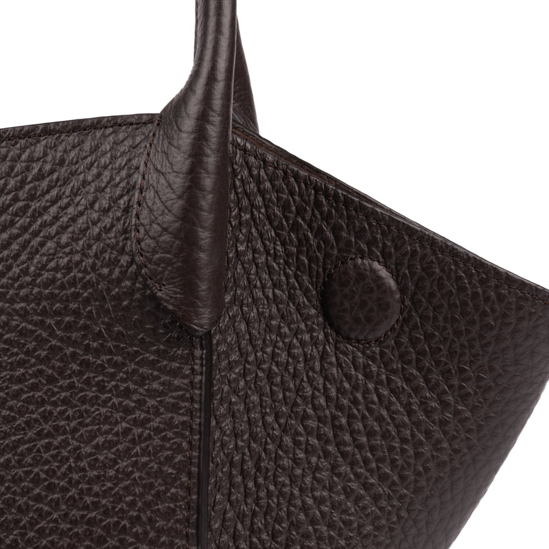 Virginia Mid Pebbled Dark Brown