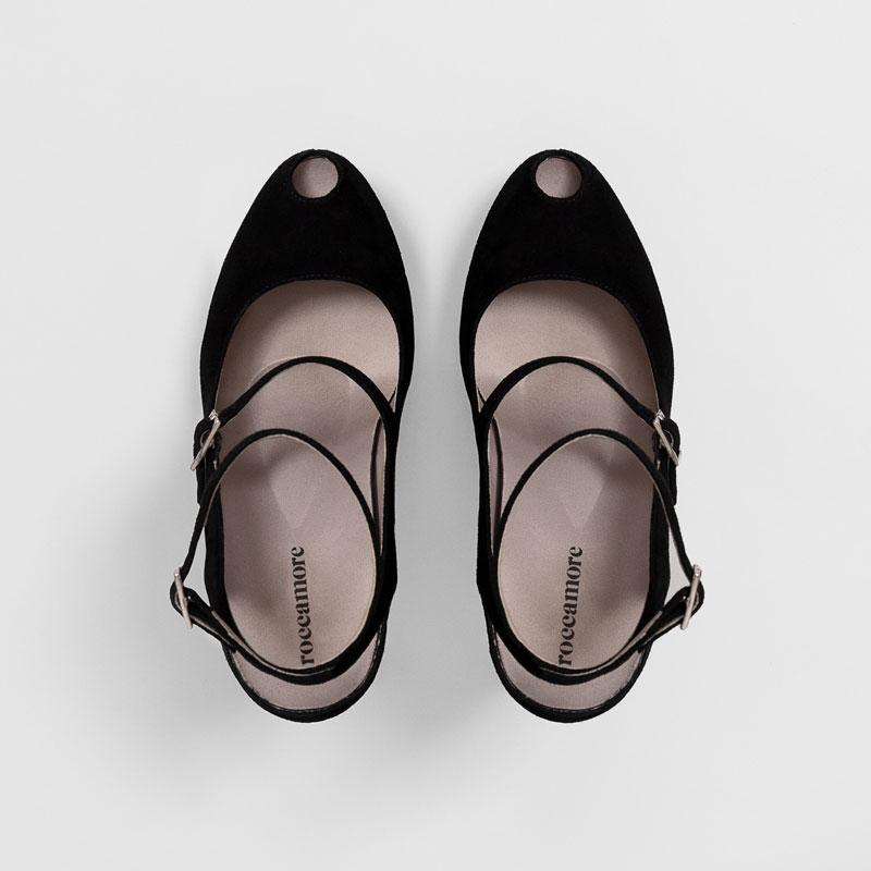 Penny Peep Toe Black